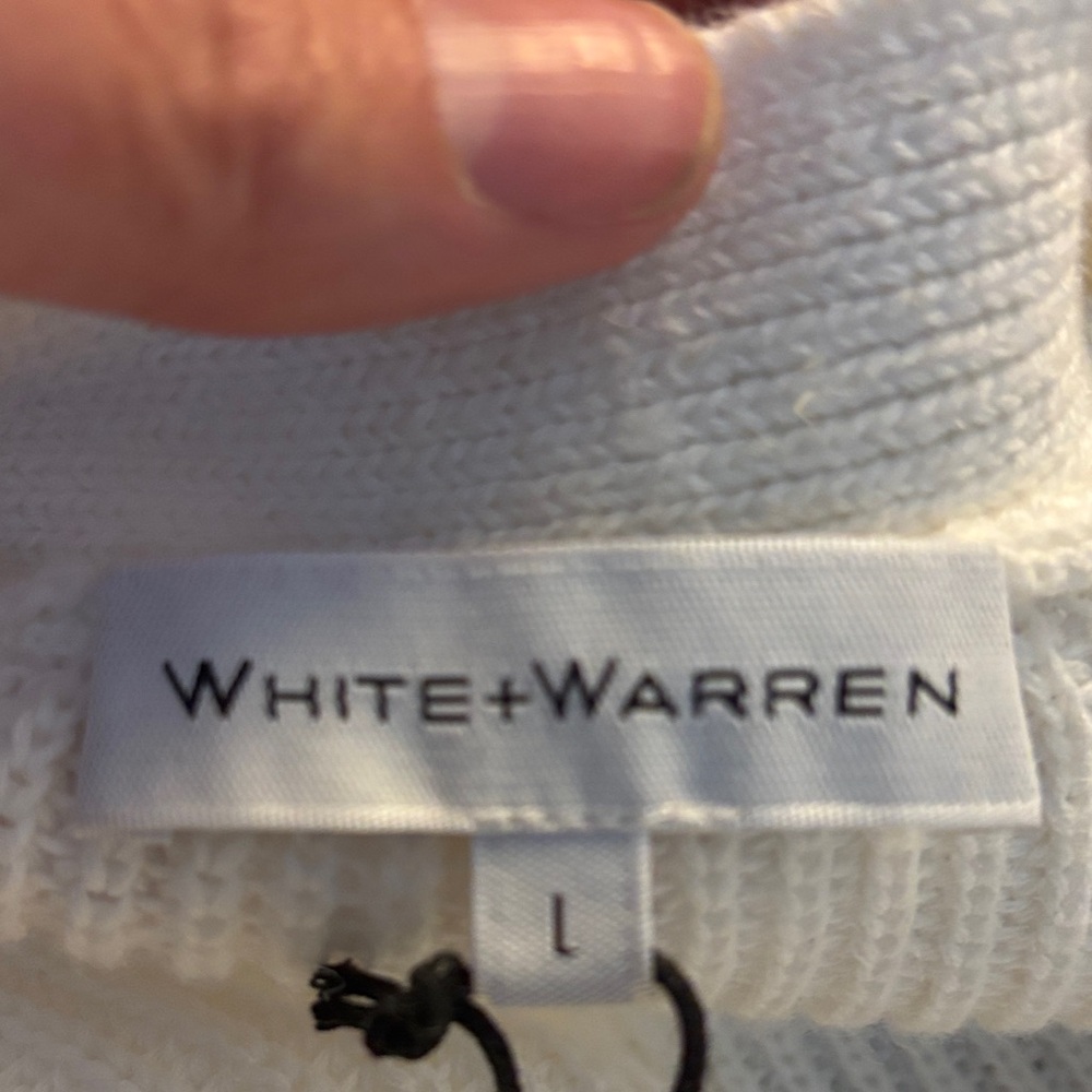 White + Warren Ivory Button-Up Cardigan - Picture 8 of 9
